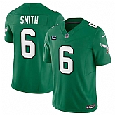 Men & Women & Youth Philadelphia Eagles #6 DeVonta Smith Green 2023 F.U.S.E. With 1-Star C Patch Vapor Vapor Untouchable Limited Jersey